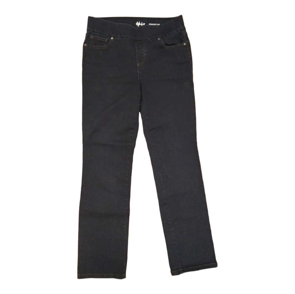 Style & Co Straight Leg Jeans. Elastic Waist. Women's Size 8